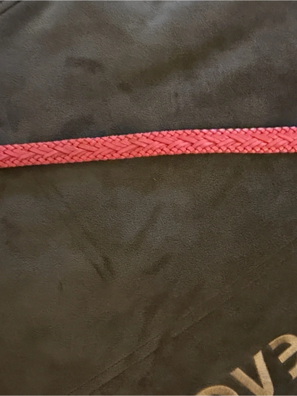 Talbots intricate Braided Coral-Pink Women's Belt with Silver Buckle 1” wide